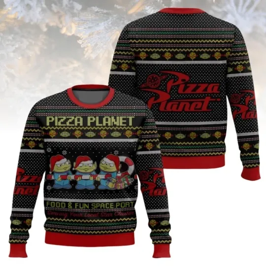 Discover Toy Story Christmas Ugly Sweater, Pizza Planet Holiday Sweater, Disney Sweater