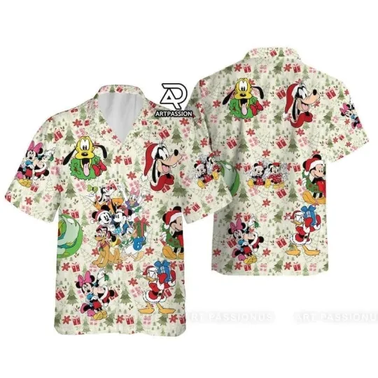 Retro Mickey Mouse Christmas Disney Hawaiian Shirts