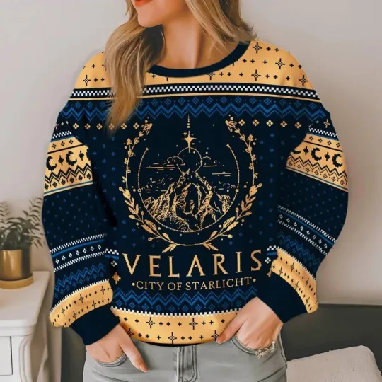 The Night Court Velaris Ugly Christmas Sweater, Acotar Xmas Ugly Sweater