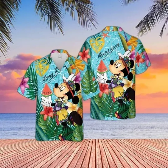 Discover Mickey Friends Disney Christmas Hawaiian Shirts Candy Merry Xmas