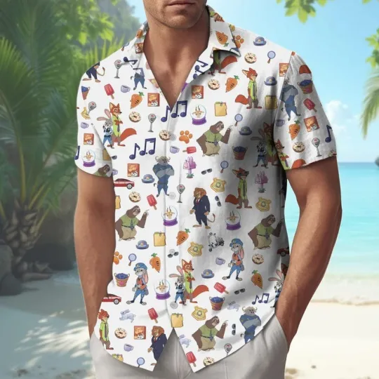 Discover Disney Zootopia Hawaiian Shirt, Judy And Nick Shirt for Men Women
