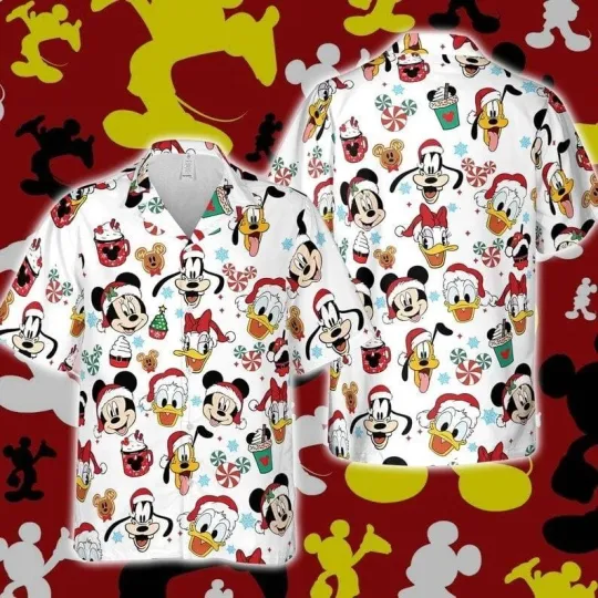 Discover Mickey Ho Ho Friends Baubles Christmas Disney Hawaiian Shirts Merry Xmas