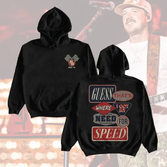 Discover Need For Speed 2Sided Hoodie Black Unisex S-5XL Wallen Western Racing Tour 2026