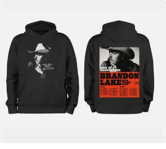 Discover Brandon Lakes KING OF HEARTS TOUR 2025 2026 Hoodie 2D