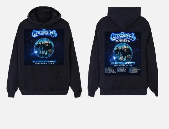 Discover The Offspring Supercharged Worldwide In 2026 Tour 2D Hoodie