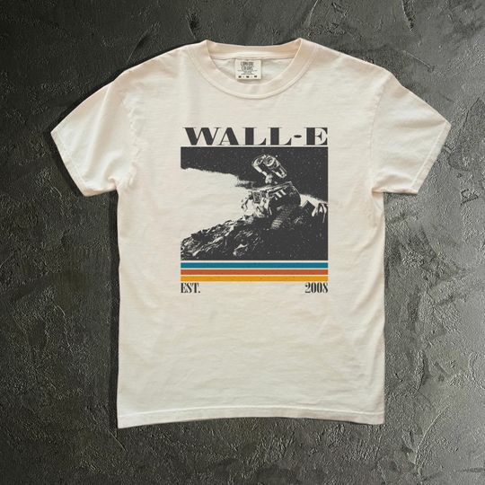 Discover WALL-E T-Shirt | Disney Pixar Movie Tee | Vintage Retro Space Robot Film