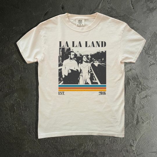 Discover La La Land T-Shirt | Ryan Gosling Emma Stone Retro Tee, Musical Hollywood Film