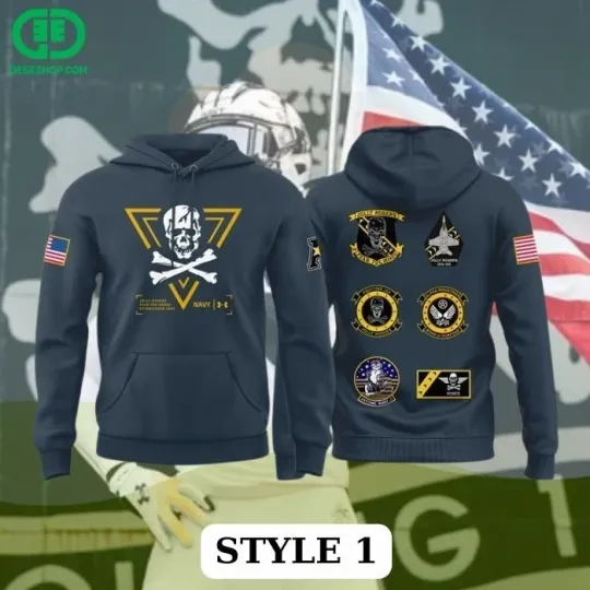 Discover Midshipmen Jolly Rogers Fear The Bone All Over Printed 3D Hoodie Gift