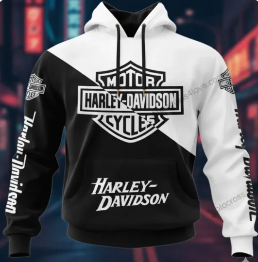 Discover Personalized Harley Racing 3D Hoodie, Full Print Unisex Adult Pullover