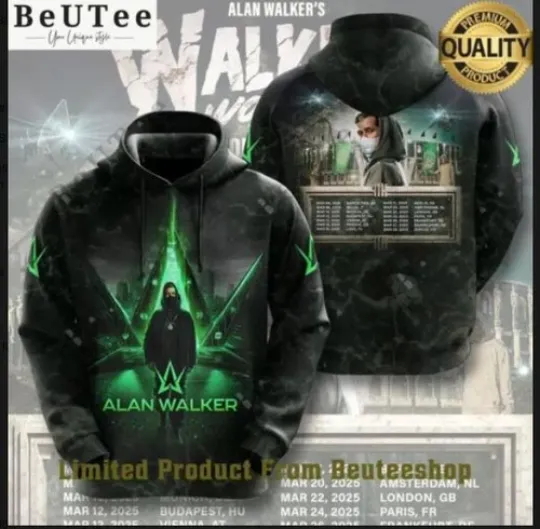 Discover DJ A Walker World Tour 2024 2025 3D Hoodie Gift For Christmas