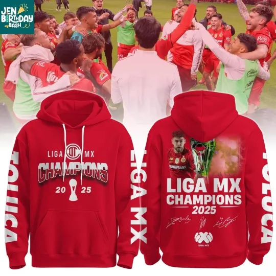 Discover Toluca Team Champion MX 2025 3D Hoodie