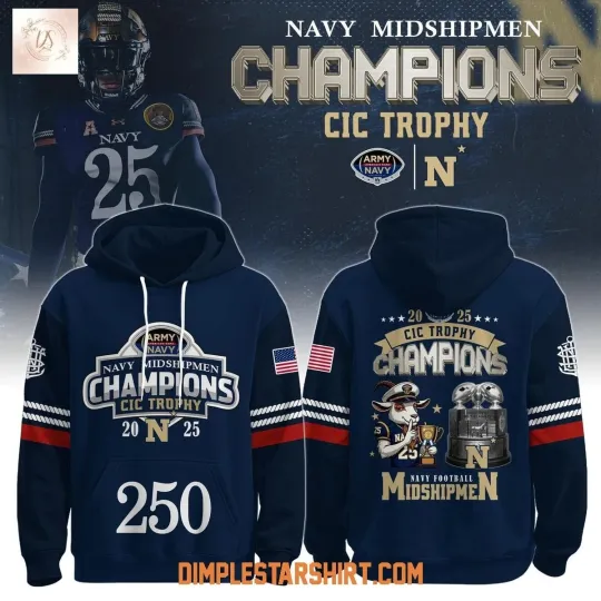 Discover MIDSHIPMEN NAVY CHAMPION 2025, 3D HOODIE