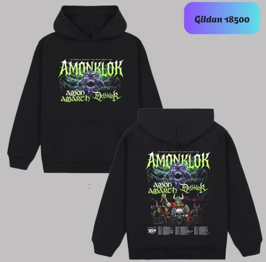 Amon Amarth And Dethklok Amonklok Conquest Tour North America 2026 Hoodie