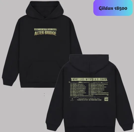 Discover Alter Bridge Tour Daes 2026 US Double Sided Unisex Hoodie
