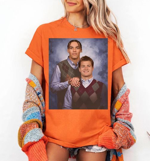 Discover Drake Maye Christian Gonzalez Step Brothers Football T-Shirt | New England Football  DC44