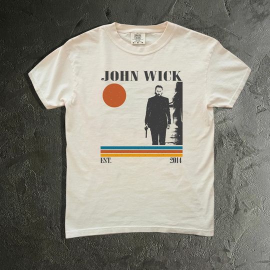 John Wick T-Shirt | Keanu Reeves Retro Tee | Baba Yaga Movie Apparel | Est. 2014 Vintage