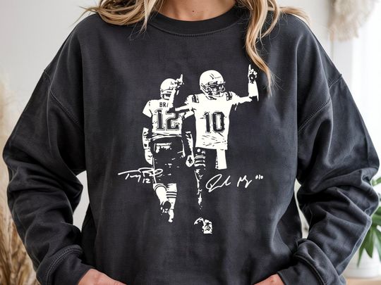 Discover Drake Maye & Tom With Signature Comfort Colors Shirt, Football Y2k Rap Tee, New England Football Vintage T-Shirt, Game Day Shirts