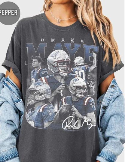 Discover Drake Maye Shirt, Casual Wear Tee, Sports Fan Gift TShirt, Birthday Present T-Shirt, Unique Graphic Tee