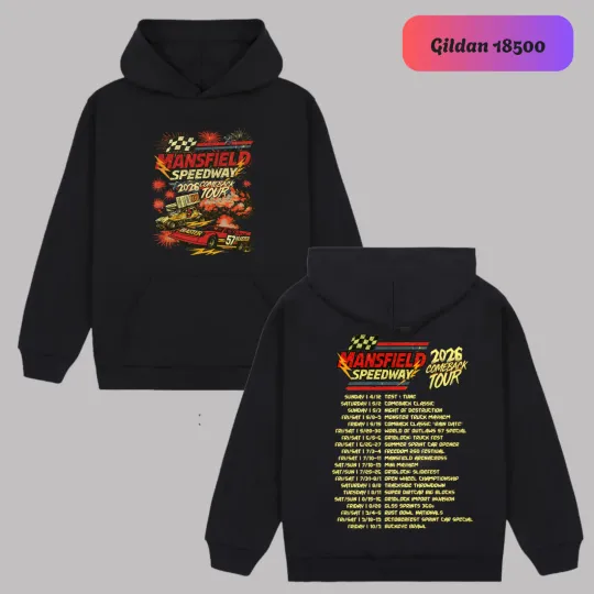 Mansfield Speedway Comeback Tour 2026 Two Sided Hoodie