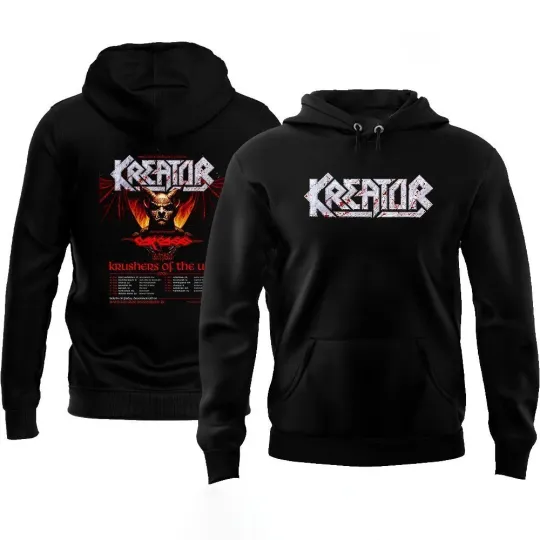 Discover Kreator Krushers of the USA 2026 schedule tour Hoodie