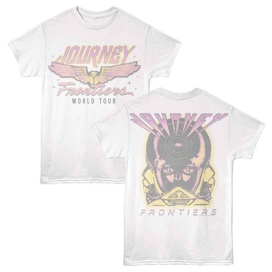 Discover Journey Frontiers World Tour Double Sided T-Shirt White