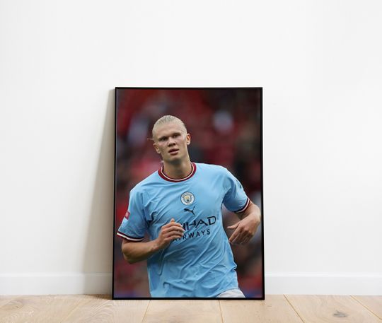 Discover Erling Haaland Manchester City Football Club Poster