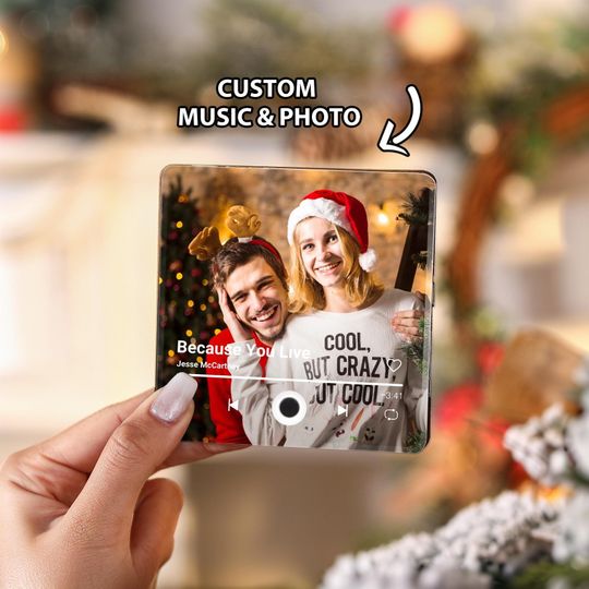 Personalized Song Fridge Magnet, Custom Music Fridge Magnet Photo Magnet, Music Plaque, Music Lover Gift Anniversary Gift Best Friend Gift