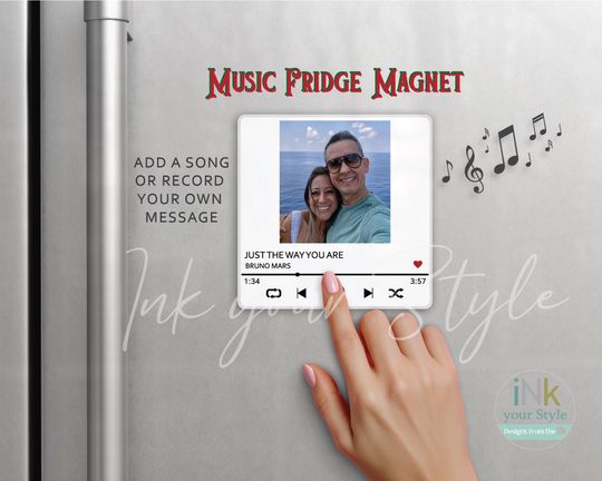 Personalized Photo Music Fridge Magnet|Custom Photo Music Magnet|Music Box|Personalized christmas Gift