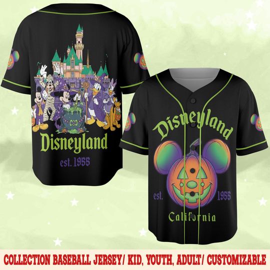 Discover Custom Disney Halloween Family Matching Jersey, Not So Scary Halloween Baseball Jersey, Disney Family Halloween Jersey,  D2JB26