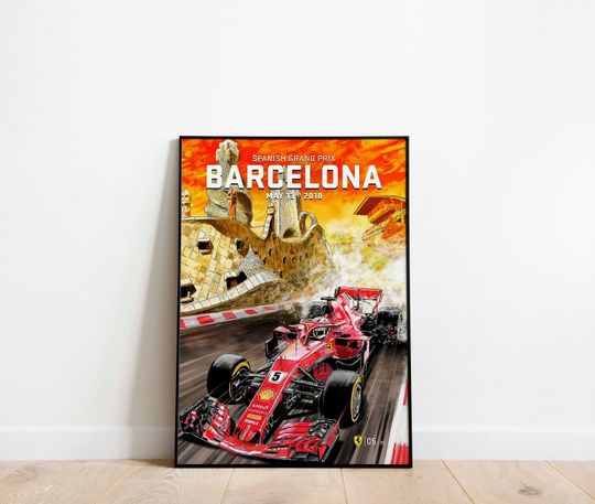 Discover Formula 1 Spain Barcelona 13th May 2018 Print Poster