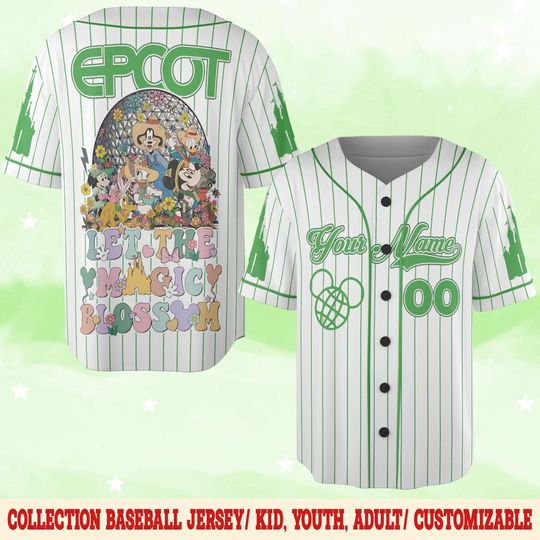 Custom Epcot Festival Art Baseball Jersey, Disney Epcot Jersey, Disneyland Family Trip Matching Shirt