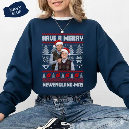 Discover Drake Maye & Tom Christmas New England Sweater, Ugly Football Sweatshirt, New England Fans Christmas SHirt, Game Day Sweater, Christmas Gift