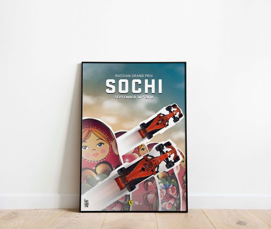 Discover Formula 1 Russia Sochi 30th September 2018 Print Poster