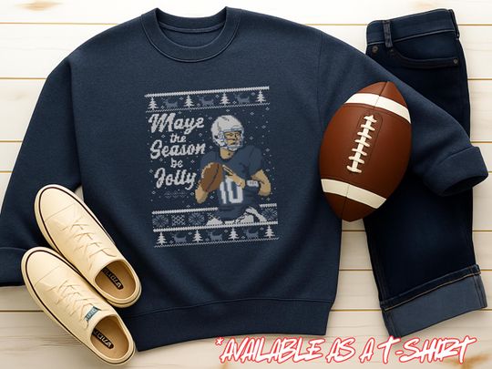 Discover Drake Maye Shirt New England Football Tee Maye The Season Be Jolly Shirt Funny Ugly Sweater Style Christmas Football Fan Gift