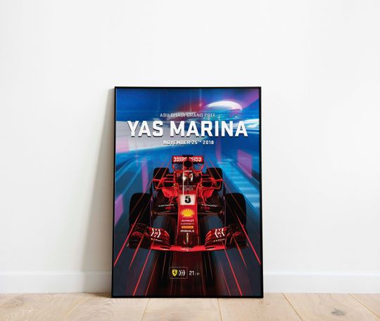 Discover Formula 1 Abu Dhabi Yas Marina 25th November 2018 Print Poster