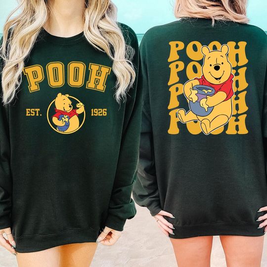 Discover Vintage Winnie The Pooh 2 Sideds Sweatshirt, Disney Winnie The Pooh Est 1926 Sweater, Pooh Bear Tshirt, Disneyworld Family Matching Shirts