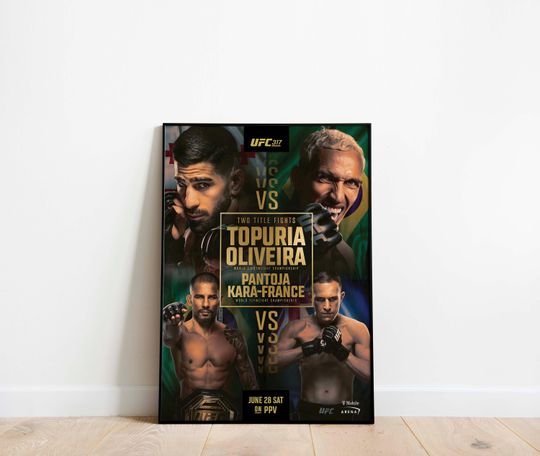 Discover UFC 317 | June 28, 2025 | Topuria vs. Oliveira | Las Vegas, Nevada | Print Poster