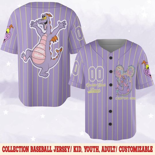 Discover Custom Disney Figment Little Spark Baseball Jersey