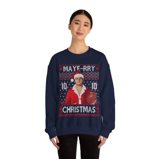 Discover Drake Maye Christmas Sweater Unisex Sweatshirt Festive Xmas Pullover