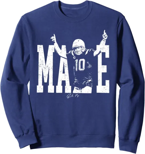 Discover Drake Maye-Inspired #10 Crewneck Sweatshirt - New England Tribute