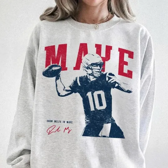 Discover Drake Maye Vintage 90s Sweatshirt