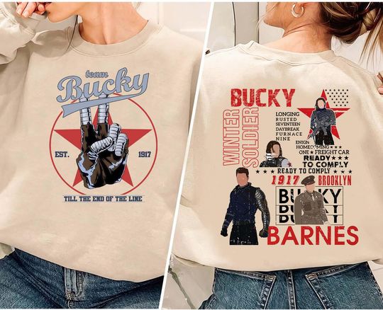 Discover BUCKYY Bn Barnes Sweatshirt, Barnes 1917 Sweatshirt, BUCKYY Bn Barnes Winter Soldier, Avengers Sweatshirt, Superhero Shirt, Gift for Her