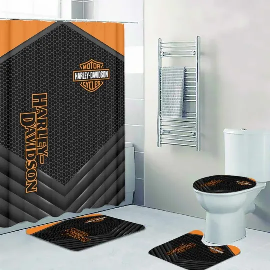 Discover Haarleyy David Legendary Motorcycle Sport Shower Curtain or Bathroom Sets.