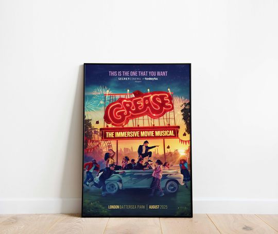Discover Grease Musical Theatre Print Poster