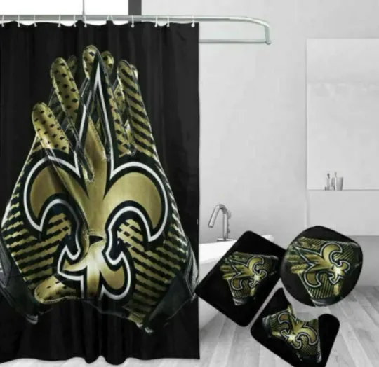 Discover New Orleans Saints Gloves Waterproof Bathroom Sets, Shower Curtain Sets.
