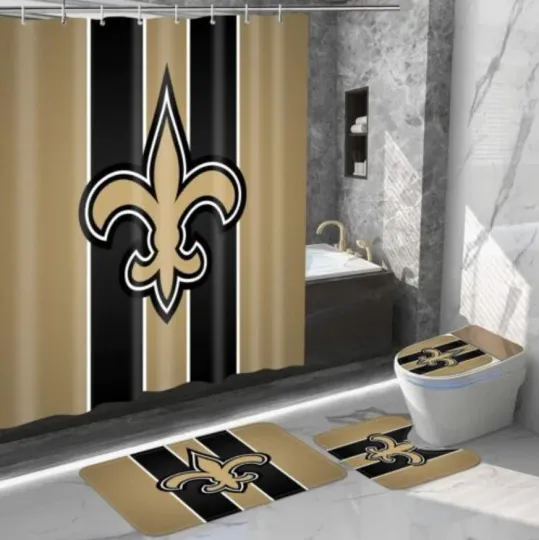 Discover New Orleans Saints Waterproof Bathroom Sets, Shower Curtain Sets.