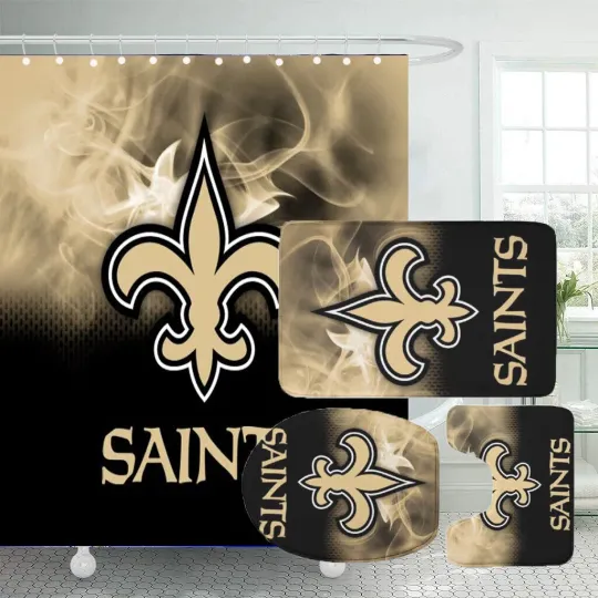 Discover New Orleans Saints Art Background Sport Waterproof Shower Curtain Sets.