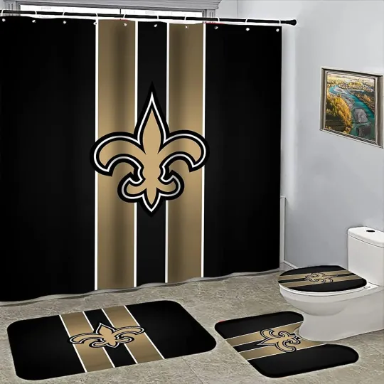 Discover New Orleans Saints ver5 Sport Waterproof Shower Curtain Sets.