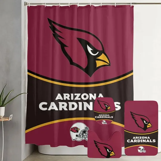 Discover Arizonna Cardinals Team Logo Sport Bathroom Sets, Shower Curtain Sets