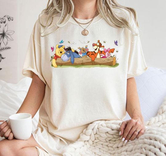 Discover Vintage Winnie The Pooh And Friends Comfort Colors Shirt, Pooh Bear Shirt, Disney Pooh Shirt, Disneyland Trip 2025 Shirt, Disneyworld Shirts